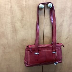 Brighton Red  Leather Shoulder Bag.